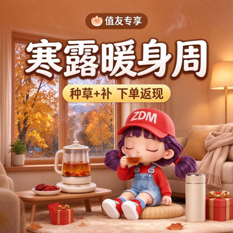 值友专享：寒露暖身周 单单种草+补
