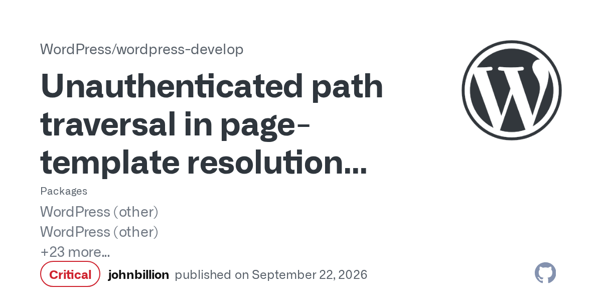 WordPress 未授权路径穿越漏洞