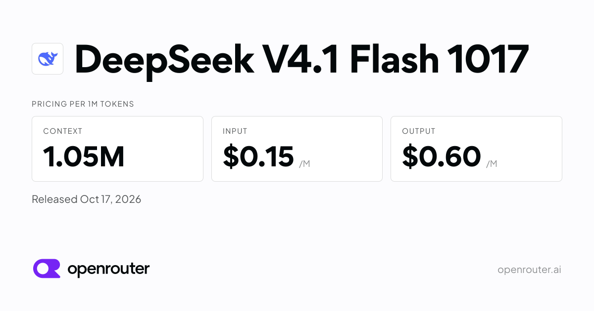 DeepSeek V4.1 Flash