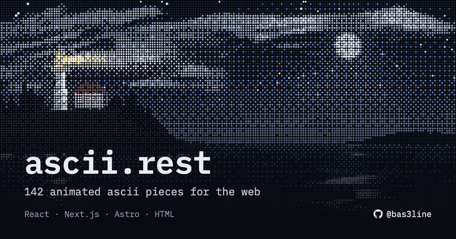 Animated ASCII Art for Web Pages
