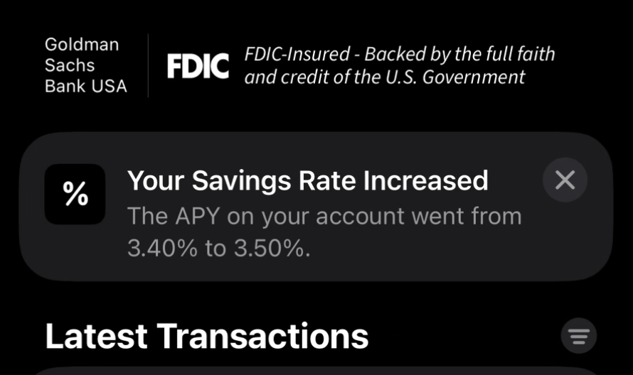 苹果 Apple Card 储蓄账户利率涨至 3.5%